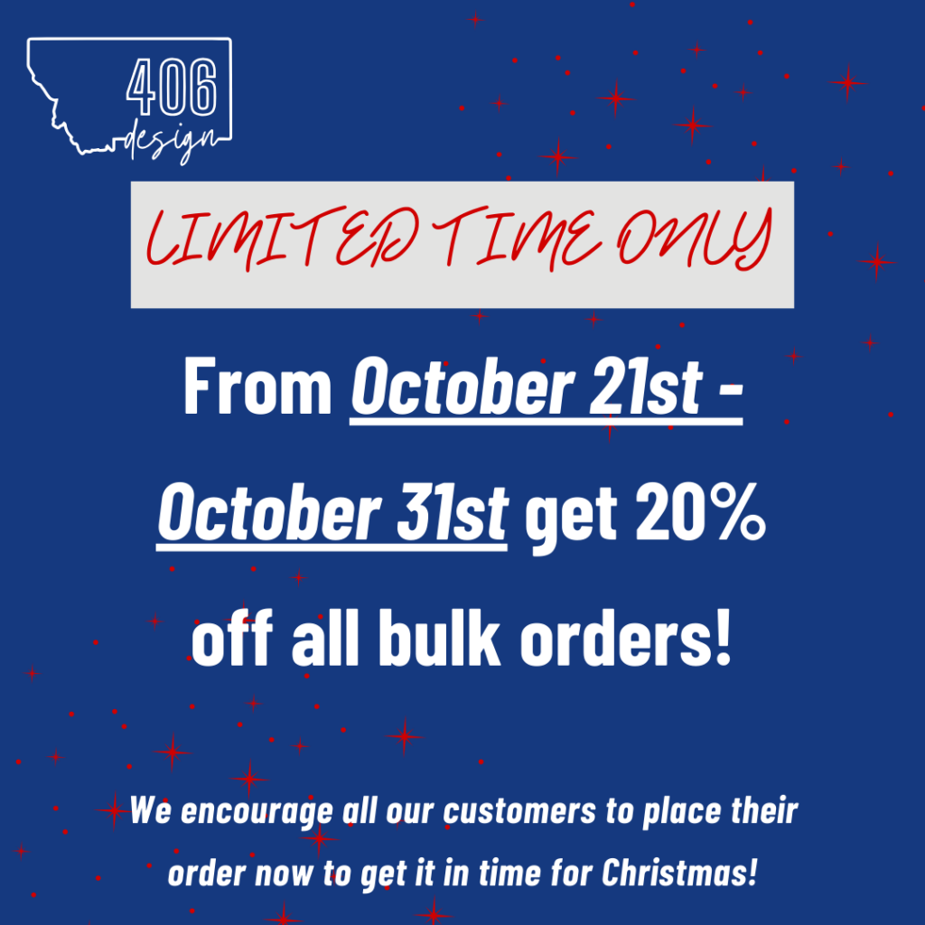 Limited Time Only 20% off all bulk orders